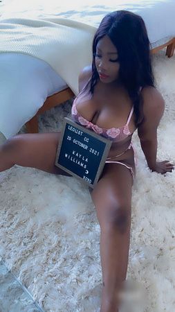 Hello lovelies,
My name is Kayla Williams. I'm your tall curvy African beauty with a warming smile and a divine beauty.
Welcome to my lair of fun and excitement.

Everyone is welcome.
All gender, race /ethnicity 🌈
Fetish friendly

I am a sensual babe and enjoy companionship. I prioritize longer unrushed dates. Please check my website for the rates and sessions I offer.

Kayla Williams.


